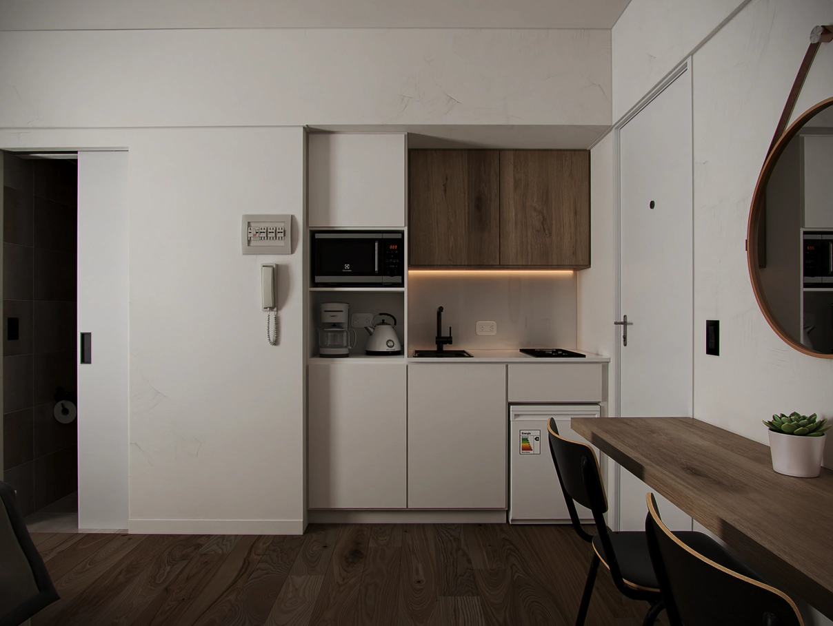 diseño de interior y arquitectura de monoambiente
